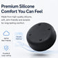 Black silicone thumbstick cap, smooth dome with small raised grip points