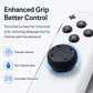 Black textured silicone thumbstick cap dome for anti-slip grip