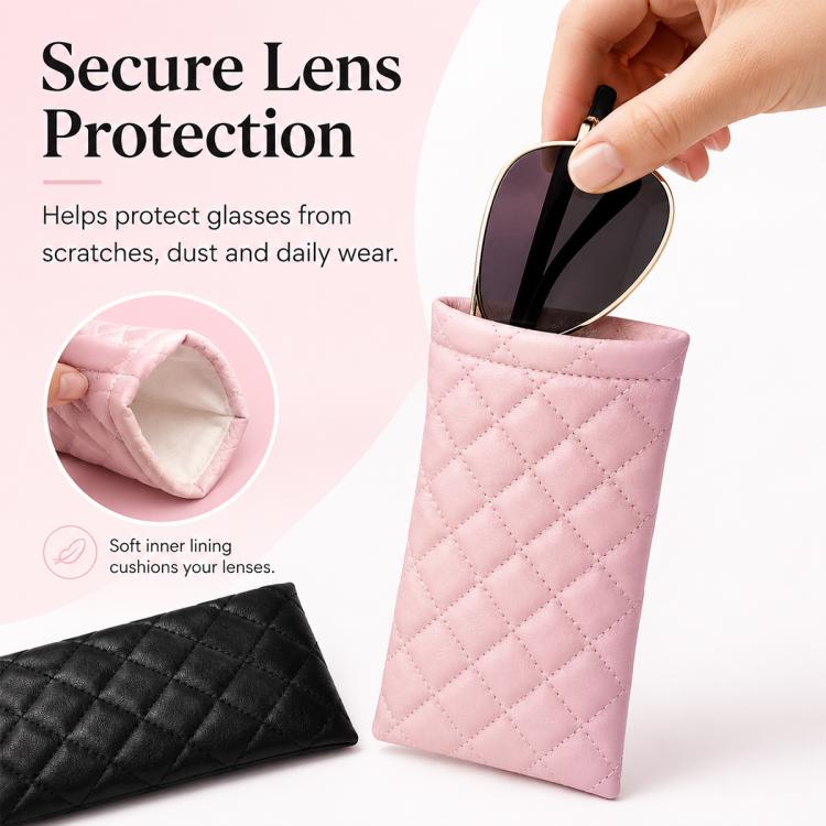 2pcs / Set Waterproof PU Leather Glasses Storage Bag