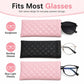 2pcs / Set Waterproof PU Leather Glasses Storage Bag