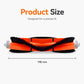 Orange-and-black replacement main brush with dual outer side rollers and center connector