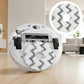Gray microfiber mop pad with center hole for robot vacuum, circular pad