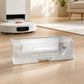 Clear plastic dust box flap accessory insert for robot vacuum