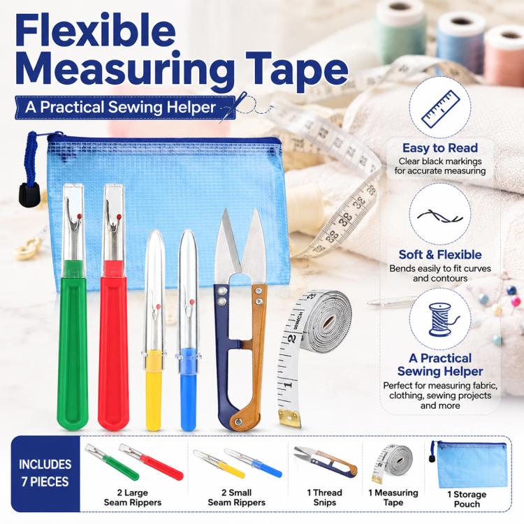 6pcs / Set DIY Sewing Seam Ripper Kit Thread Seam Remover