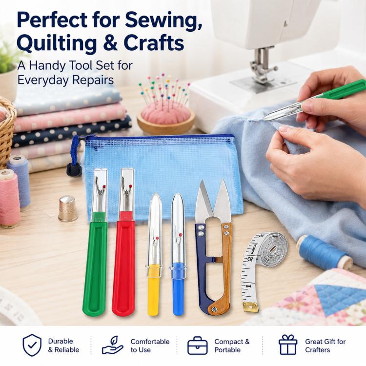 6pcs / Set DIY Sewing Seam Ripper Kit Thread Seam Remover