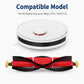 Robot vacuum main roller brush set with red bristles and yellow end bearings