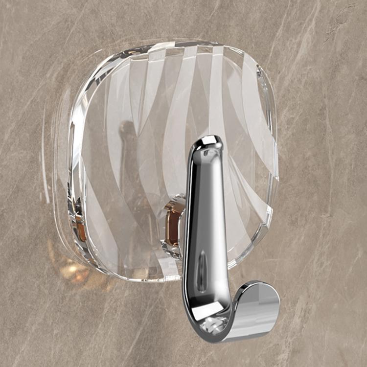 No Drill Light Luxury Plastic Adhesive Hooks Traceless Heavy-Duty Clothes Hook, Silver Hook