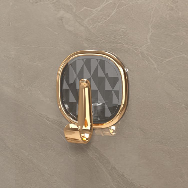 No Drill Light Luxury Plastic Adhesive Hooks Traceless Heavy-Duty Clothes Hook, 1PC