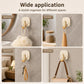 4pcs No Drill Light Luxury Plastic Adhesive Hooks Traceless Heavy-Duty Clothes Hook, 4PCS Gold Hook