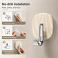 4pcs No Drill Light Luxury Plastic Adhesive Hooks Traceless Heavy-Duty Clothes Hook, 4PCS Silver Hook