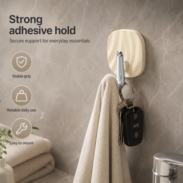 4pcs No Drill Light Luxury Plastic Adhesive Hooks Traceless Heavy-Duty Clothes Hook, 4PCS Silver Hook