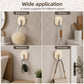 4pcs No Drill Light Luxury Plastic Adhesive Hooks Traceless Heavy-Duty Clothes Hook, 4PCS Silver Hook