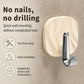 4pcs No Drill Light Luxury Plastic Adhesive Hooks Traceless Heavy-Duty Clothes Hook, 4PCS Silver Hook