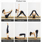 Yoga stretch strap used in multiple poses, held and supported on the body.