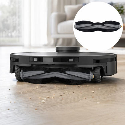Main brush replacement for robotic vacuum, black and gray bristle roller assembly