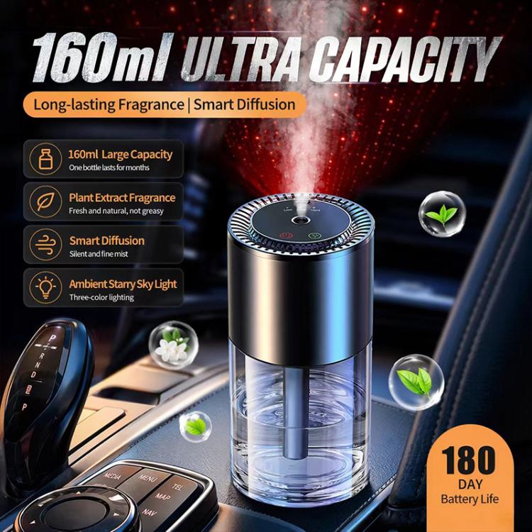 JK-577-2 Water Cup-Style Smart Car Aroma Diffuser with Starry Sky Projection