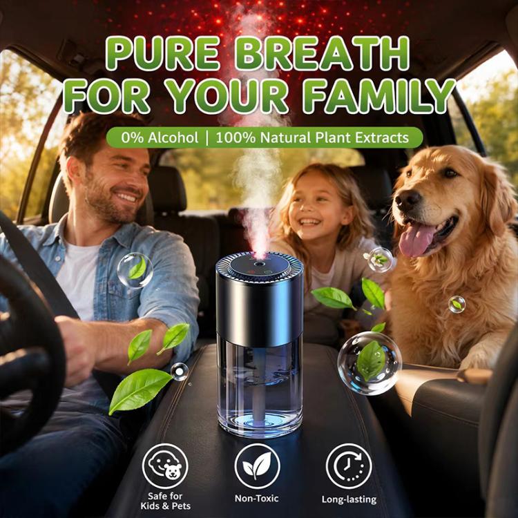 JK-577-2 Water Cup-Style Smart Car Aroma Diffuser with Starry Sky Projection
