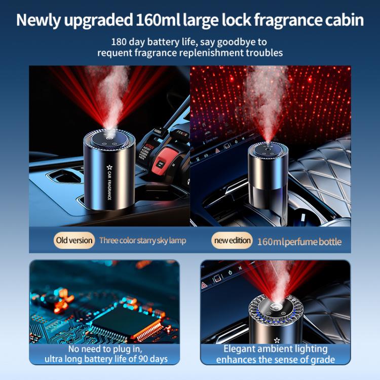 JK-577-2 Water Cup-Style Smart Car Aroma Diffuser with Starry Sky Projection