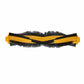 Main V-shaped roller brush with yellow trim and black bristle roller