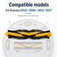Robot vacuum main roller brush with yellow and black V-bristles