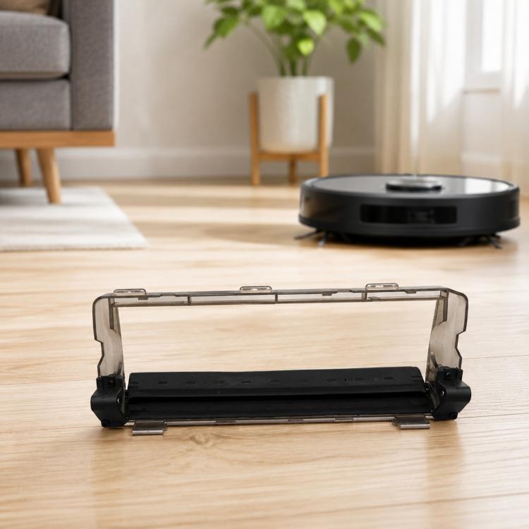 Main brush cover assembly for robot vacuum, black plastic frame