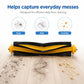 Main floor brush for robot vacuum with black bristles and yellow roller cores