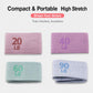 Pair of resistance loop bands: pink 20 lb and purple 40 lb, printed weight markers.