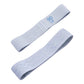 Blue 90 lb resistance loop band, lightweight fabric elastic band with printed weight.