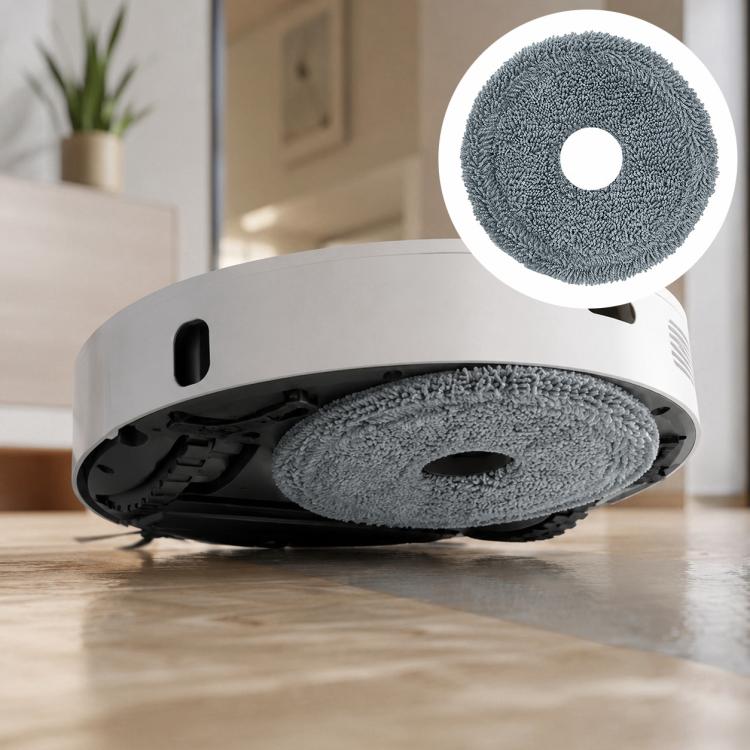 Grey microfiber mop pad for robot vacuum