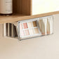 Transparent cabinet storage drawer with pull-out tray and metal frame