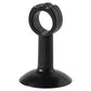 Black suction door handle protective pad with hex ring opening and flat base