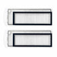 Two magnetic vacuum filters with white pleated media and dark border frames