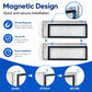 Dual magnetic vacuum filter pair with secure-fit frames and pleated white media