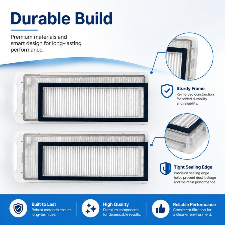 Two magnetic vacuum filters with sturdy frames and white pleated filter media