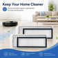 Dual magnetic vacuum filters with white pleated media in clear plastic holders