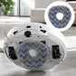 Blue striped full-fiber mop pad with circular center hole for robot vacuum