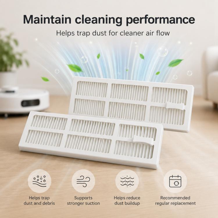 For Narwal J3 Robot Vacuum Cleaner Replacement Parts, Dual Filter