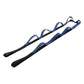 Blue and black non-elastic knitted yoga resistance band with two loop handles