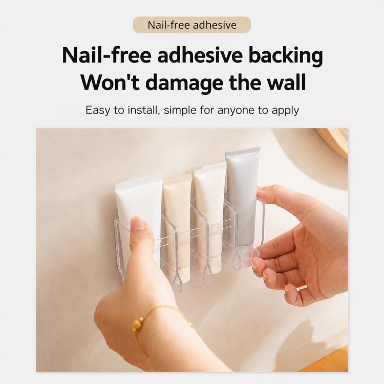 No-drill Wall Mounted Facial Cleanser Holder