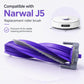 Purple roller brush replacement part with gray frame and rotating bristles