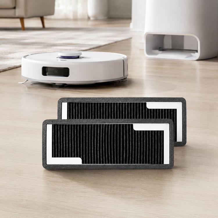 Activated carbon filter pads in black frames for robot vacuum