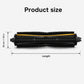 Black roller brush replacement with yellow stripe, shown with overall size proportions