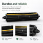 Durable black roller brush with yellow stripe, bristles and sturdy roller core
