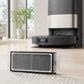 Rectangular replacement vacuum filter with metal frame and pleated fins