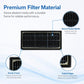 Vacuum filter replacement with dense black pleated media and sturdy frame
