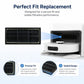 Vacuum filter replacement with black pleated media for sealed filtration performance