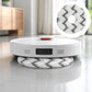 White striped mop pad for robot vacuum, round microfiber cleaning pad