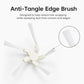 Triangular side brush with anti-tangle bristles, white hub and 3 flexible arms