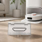 Clear dust box flap cover for robot vacuum, hinged transparent lid