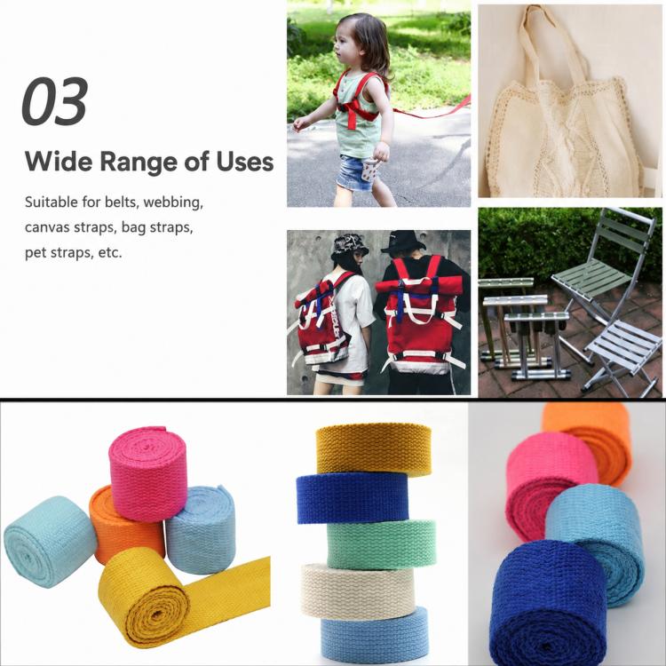 Polyester-Cotton Colorful Canvas Woven Band  50m, 3.8cm